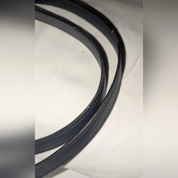 Coach Gallery Navy Perforted Leather Tote with Gold Accents.1499 - Picture 12 of 13